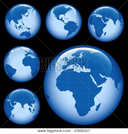 Lesklý Earth mapa