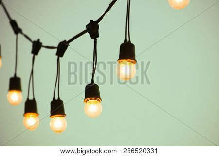 Lighting Light Bulbs Decoration On Color Background