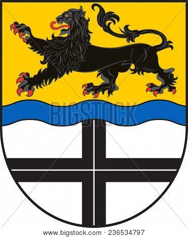 Coat Of Arms Of Dormagen Is A Town In Neuss Of North Rhine-westphalia, Germany. Vector Illustration