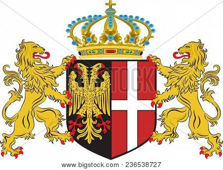 Coat Of Arms Of Neuss Is A City In North Rhine-westphalia, Germany. Vector Illustration