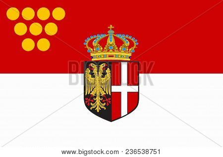 Flag Of Neuss Is A City In North Rhine-westphalia, Germany. Vector Illustration