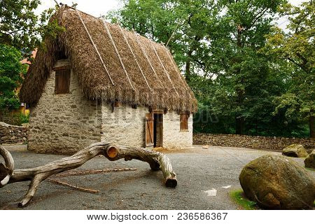 Traditional Old Farm At Skansen Park, The First Open-air Museum And Zoo, Located On The Island Djurg