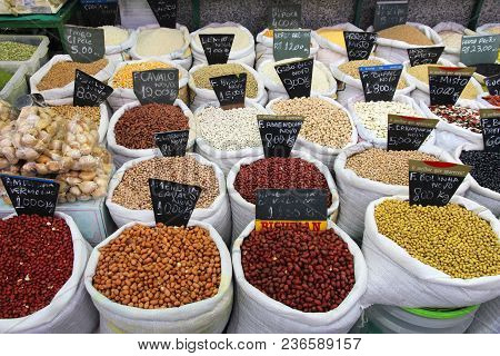 Curitiba, Brazil - October 7, 2014: Municipal Market In Curitiba, Brazil. The Market Dates Back To 1