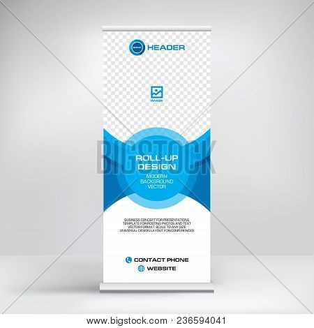 Roll-up Banner Design, Layout Of The Booth For Conferences, Presentations, Promotions And Events, Mo