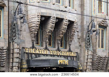 Amsterdam, Holland - 14 April 20018 Facade Of Tuschinski Theater, Amsterdam, Netherlands