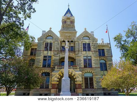 Romanesque Revival Style Fayette County Courthouse In La Grange Texas