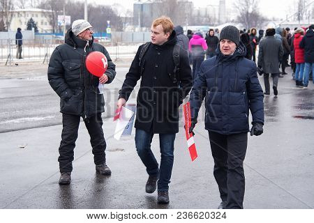 January 28, 2018, Russia, Rostov-on-don. The Meeting Strike Of Voters Directed Against The Elections