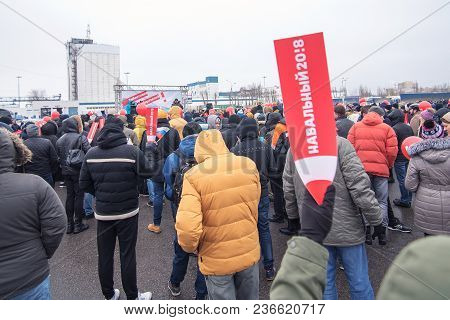 January 28, 2018, Russia, Rostov-on-don. The Meeting Strike Of Voters Directed Against The Elections