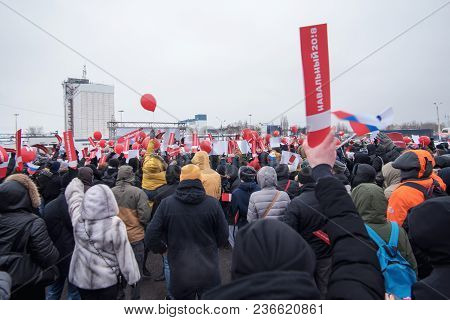 January 28, 2018, Russia, Rostov-on-don. The Meeting Strike Of Voters Directed Against The Elections