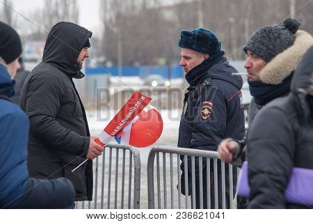 January 28, 2018, Russia, Rostov-on-don. The Meeting Strike Of Voters Directed Against The Elections