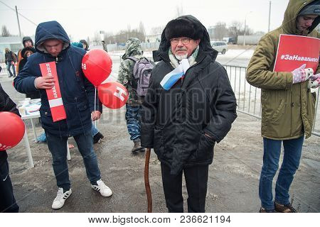 January 28, 2018, Russia, Rostov-on-don. The Meeting Strike Of Voters Directed Against The Elections
