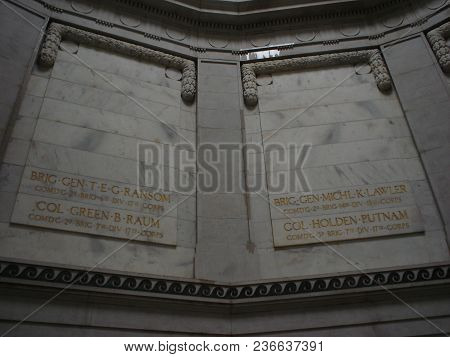 Interior Panels Of The Illinois Memorial At The Vicksburg National Military Park, Vicksburg, Mississ