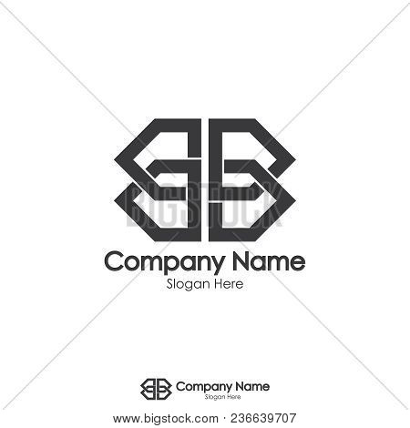 Double Initial Letter B And Mirror Logo Design. Abstract House Logo.