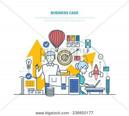 Business Case. Direction Of Tasks And Problems Company, Achievement Of Goals, Business Plan. Solutio