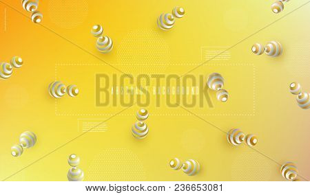 Abstract Blurred Background 3d Dynamic Shapes Yellow Pastel Pattern For Creative Design Minimal Geom