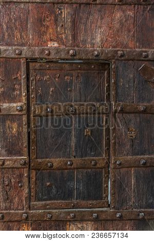 The Door Of The Old Fort. Amer Fort.