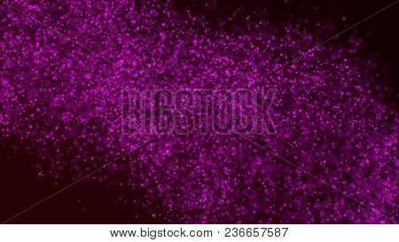 Multi Colored Powder Flying In Slow Motion As Camera Pulls Away And Rotates. Slow Motion Macro Shot 