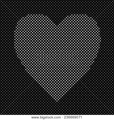 Heart Shaped Pattern Background Design From White Hearts - Vector Graphic