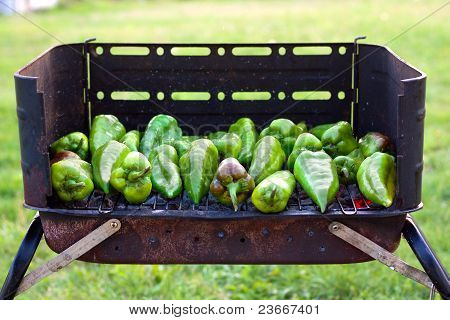 Paprika auf Grill