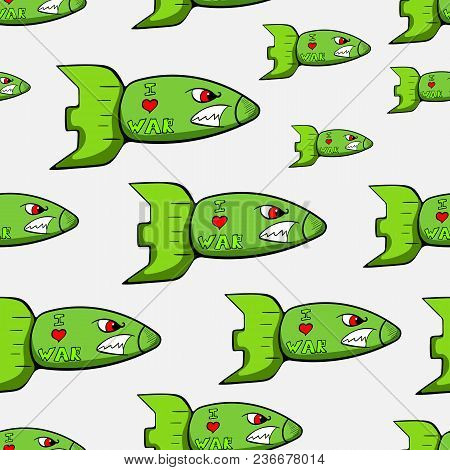 Angry Characters Of A Warhead Seamless Texture