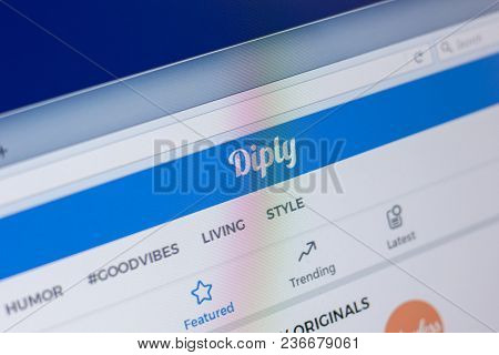 Ryazan, Russia - April 16, 2018 - Homepage Of Diply Website On The Display Of Pc, Url - Diply.com