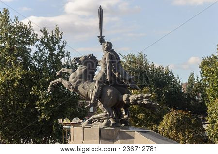 Yerevan, Armenia - October 05, 2017: Equestrian Monument To General Andranik Ozanian (1865-1927) - A