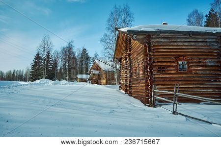 Russian Traditional Wooden Peasant House