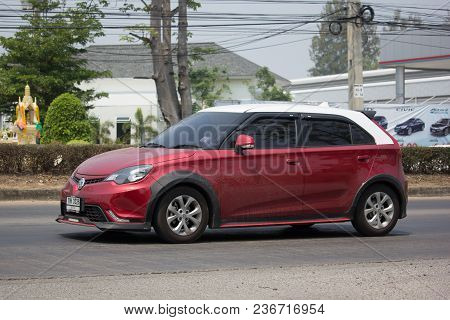 Chiang Mai, Thailand -march 22 2018: Private Car, Mg3 Product From British Automotive. Photo At Road