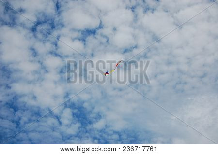 Blue Sky Clound And Small Kite Center.
