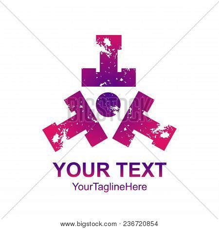 Initial Letter T , Ttt Logo Template Colorful Distress Design For Business And Company Identity