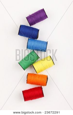 bobbins of lurex thread