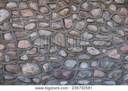 The Wall, Laid Out From The Lodges Of Different Shapes. Background.