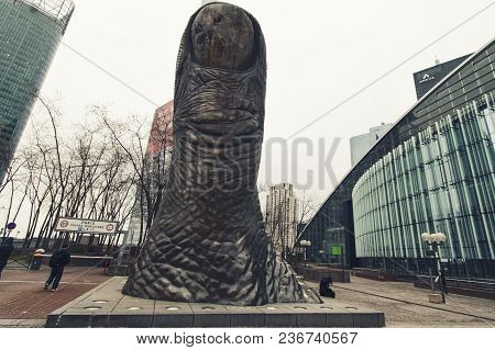 Paris/france - March 13,2013: Sculpture Of Igor Mitoraj In La Defense