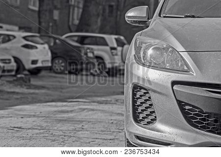 Autoparking In The Courtyard Of The House