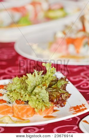 Sushi sulla piastra