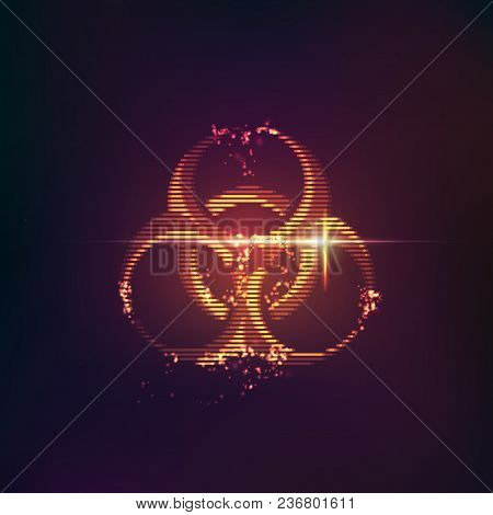 Graphic Of Biohazard Warning In Futuristic Style