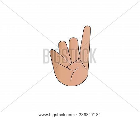 Fingers Crossed Symbol. Gesture Good Luck, Fortune, Lie, Deception. Cartoon Vector Illustration Isol