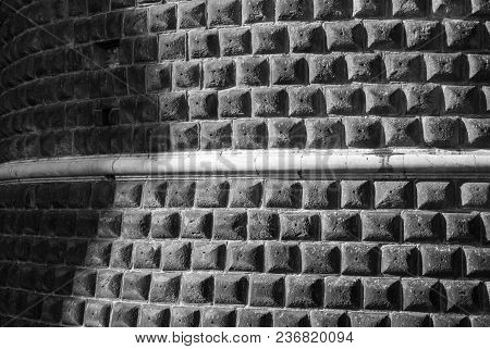 Particular Of A Wall In Black And White - Italy