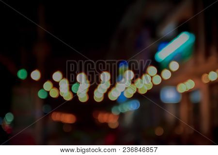 Blurry Bokhe In Night Short For Abstract Background