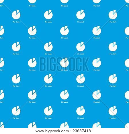 Pie Chart Pattern Vector Seamless Blue Repeat For Any Use