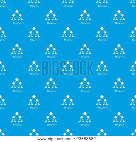Binnary Tree Pattern Vector Seamless Blue Repeat For Any Use