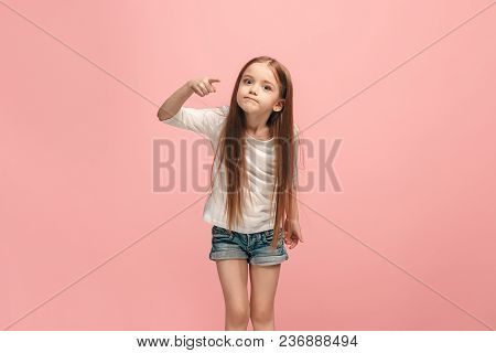 Argue, Arguing Concept. Beautiful Female Half-length Portrait Isolated On Pink Studio Backgroud. You