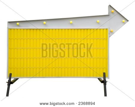 Cartello informativo bianco giallo