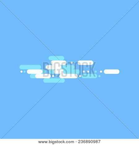 Blue Sky With White Clouds. Vector Stock Illustration.