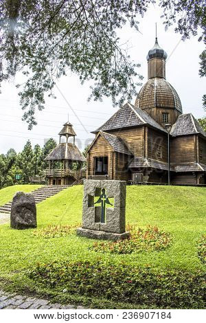 Curitiba, Brazil, December 30, 2017: Ukrainian Catholic Church Is A Tribute To European Immigrants I