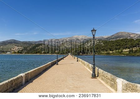 The De Bosset Bridge In Argostoli City On Kefalonia Island, Greece