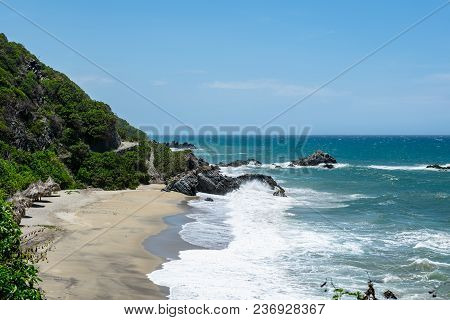 Tropical Wild Beach Along The Coast Next To Caracas (vargas, Venezuela).
