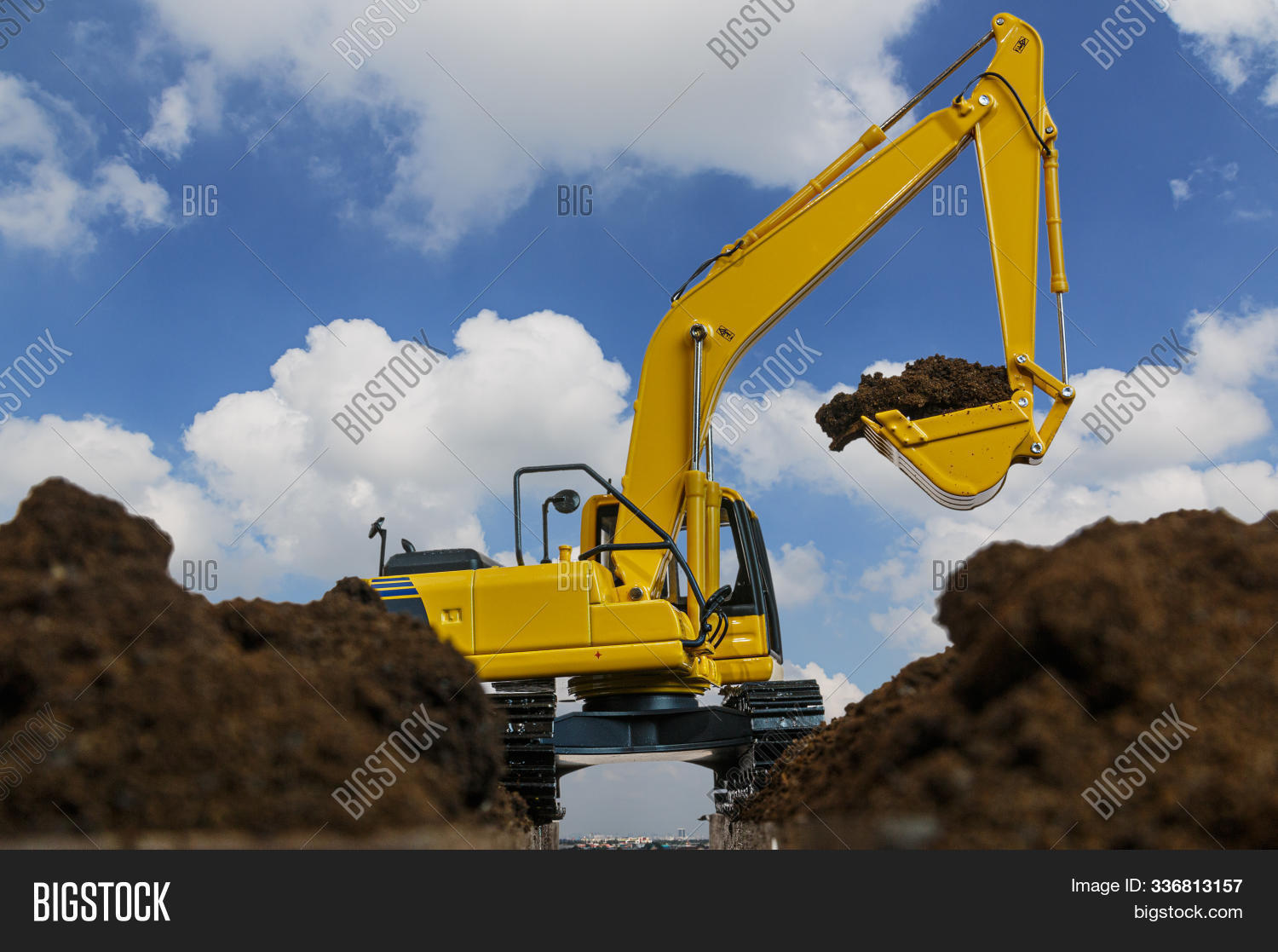 Excavators Digging Image & Photo (Free Trial) Bigstock