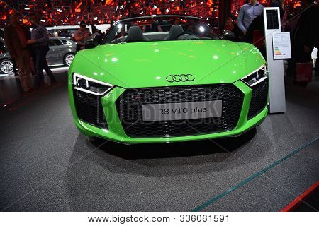 Frankfurt, Germany, September 13-2017: Audi R8 V10 Plus At Iaa 2017