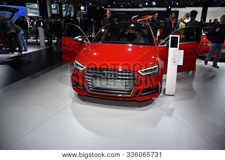 Frankfurt, Germany, September 14-2017: Audi S3 At Iaa 2017